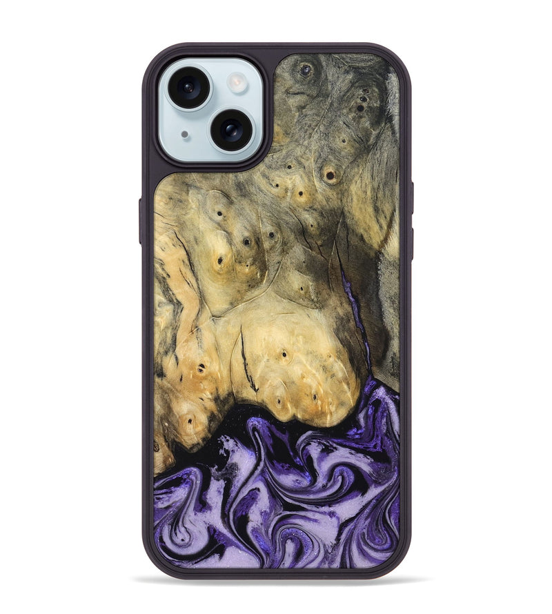 iPhone 15 Plus Wood Phone Case - Andres (Purple, 831776)