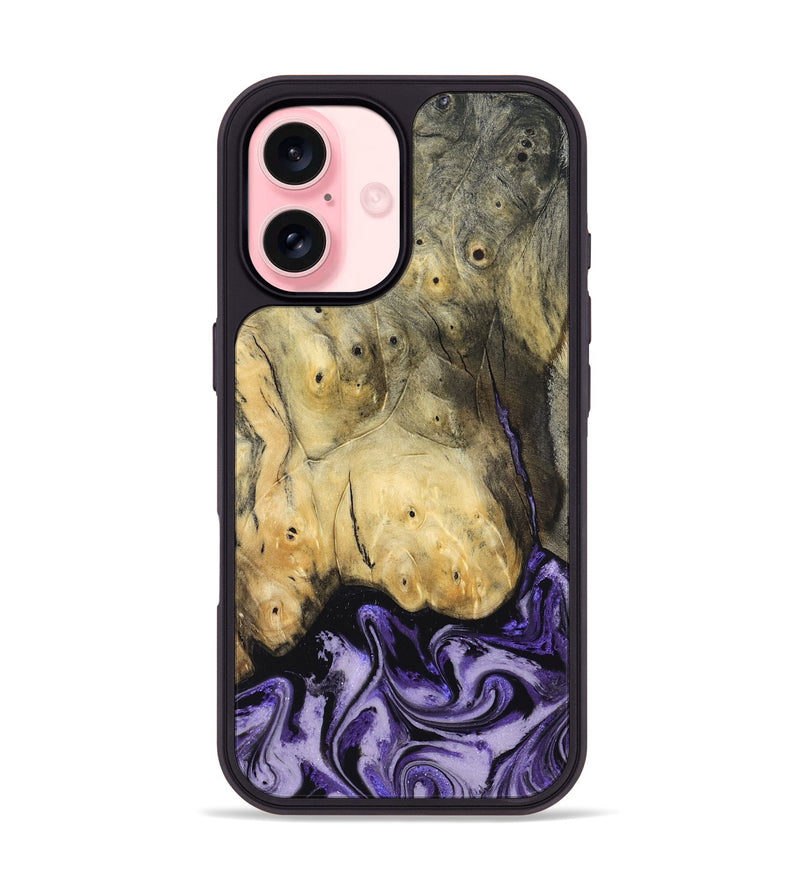 iPhone 16 Wood Phone Case - Andres (Purple, 831776)