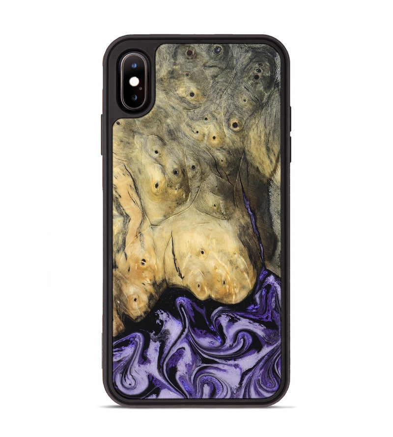 iPhone Xs Max Wood Phone Case - Andres (Purple, 831776)