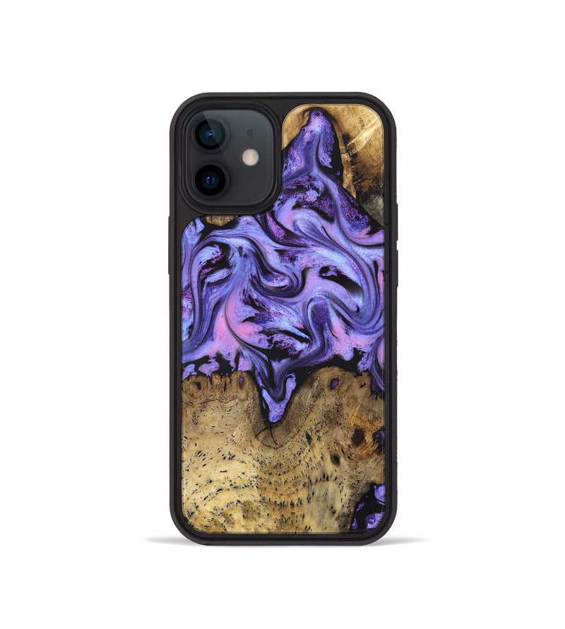 iPhone 12 mini Wood Phone Case - Deloris (Purple, 831778)