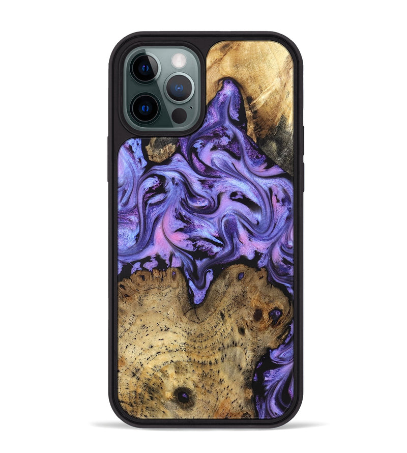 iPhone 12 Pro Max Wood Phone Case - Deloris (Purple, 831778)