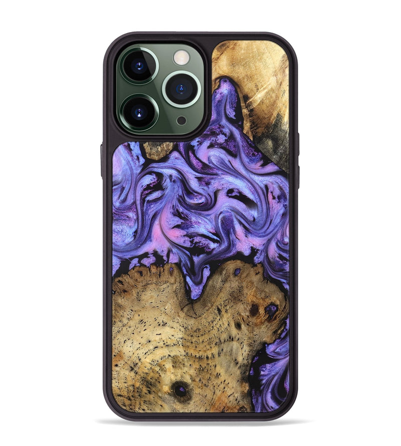 iPhone 13 Pro Max Wood Phone Case - Deloris (Purple, 831778)