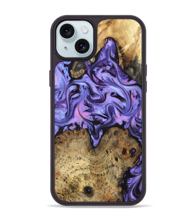 iPhone 15 Plus Wood Phone Case - Deloris (Purple, 831778)