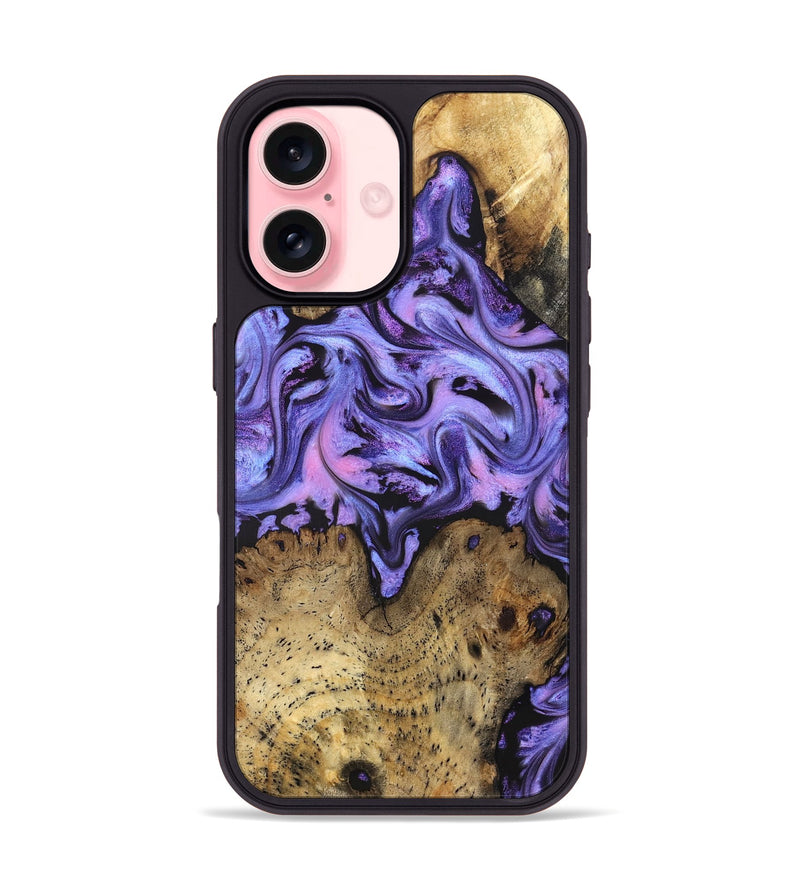 iPhone 16 Wood Phone Case - Deloris (Purple, 831778)