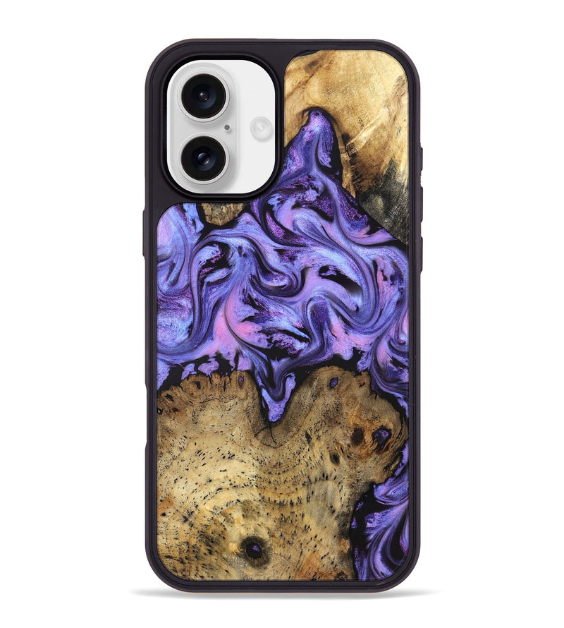 iPhone 16 Plus Wood Phone Case - Deloris (Purple, 831778)