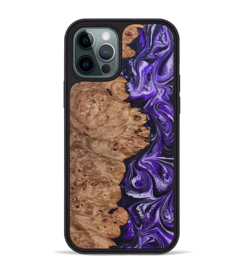 iPhone 12 Pro Max Wood Phone Case - Oma (Purple, 831779)