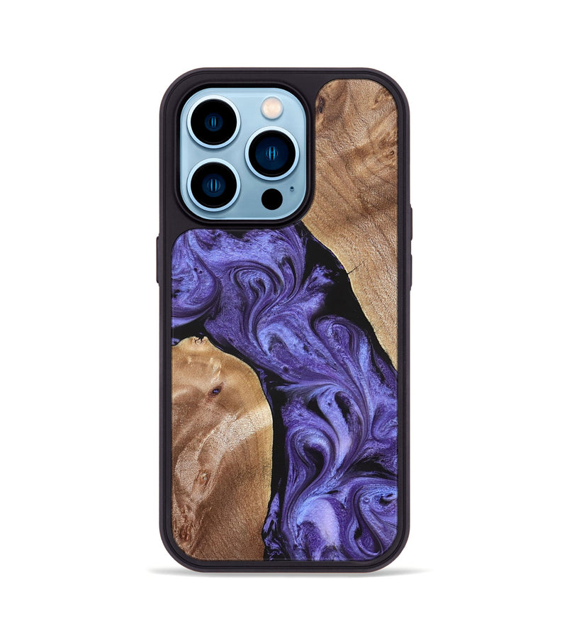 iPhone 14 Pro Wood Phone Case - Aric (Purple, 831781)