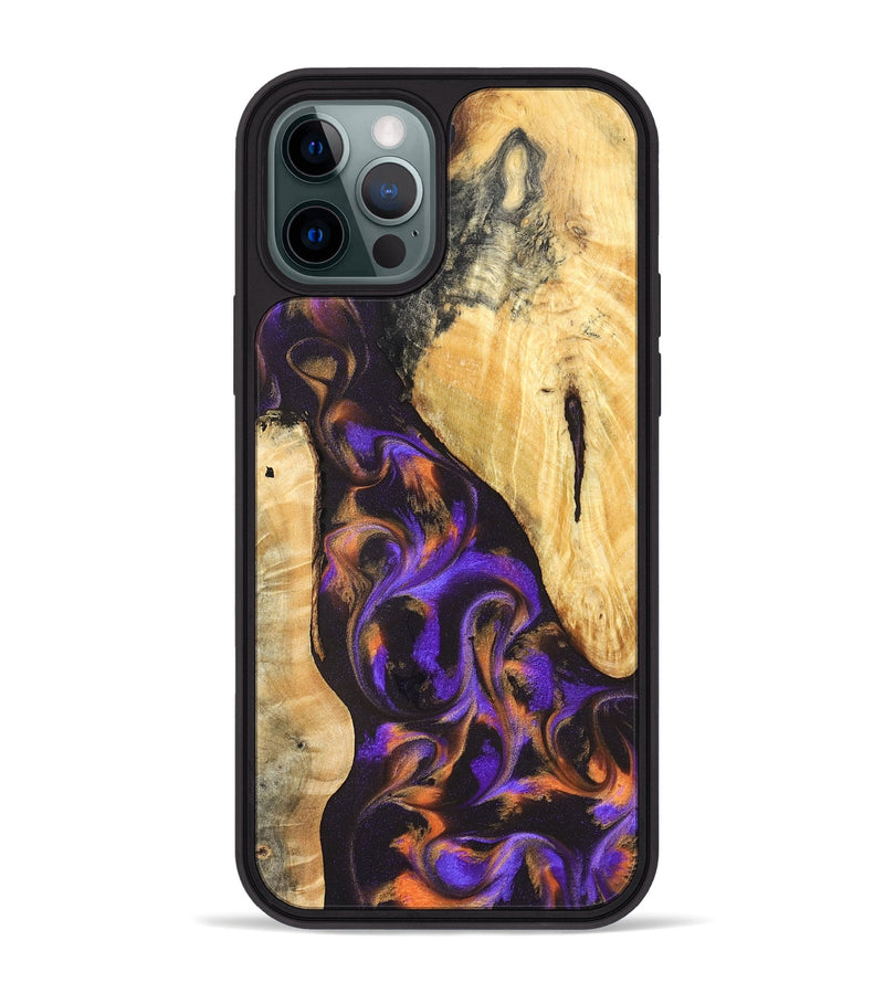 iPhone 12 Pro Max Wood Phone Case - Orrin (Purple, 831785)