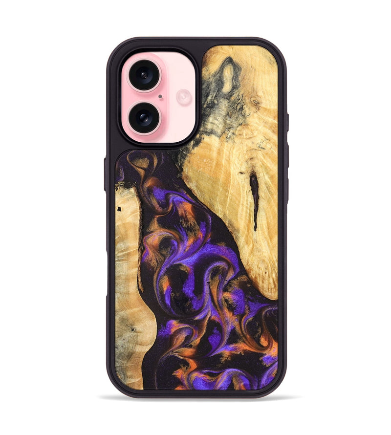 iPhone 16 Wood Phone Case - Orrin (Purple, 831785)