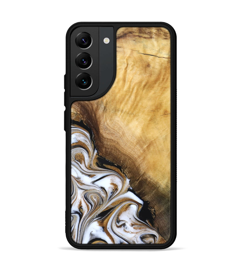 Galaxy S22 Plus Wood Phone Case - Carlie (Teal & Gold, 831799)
