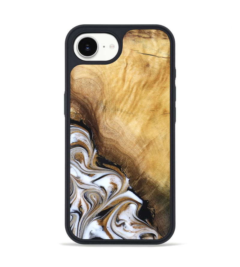 iPhone 17e Wood Phone Case - Carlie (Teal & Gold, 831799)