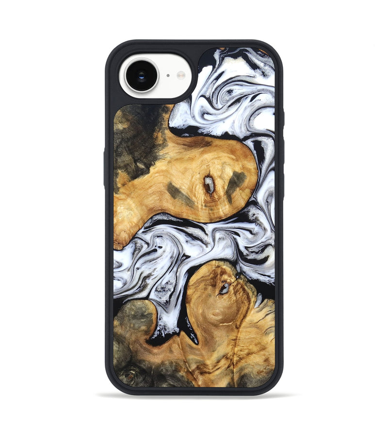 iPhone 16e Wood Phone Case - Gianni (Black & White, 831968)