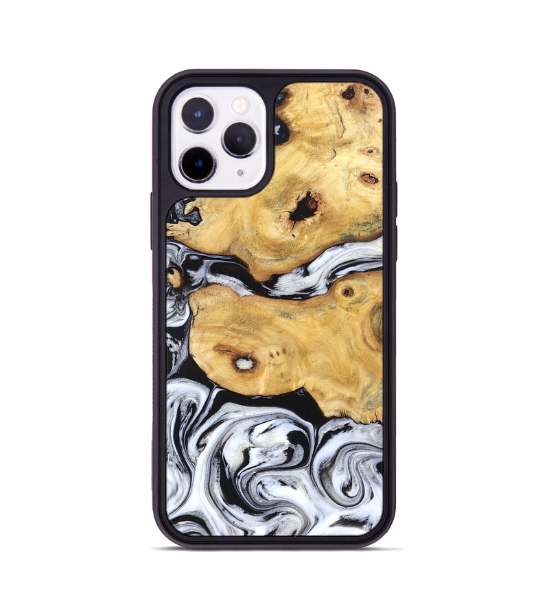 iPhone 11 Pro Wood Phone Case - Starla (Black & White, 831994)