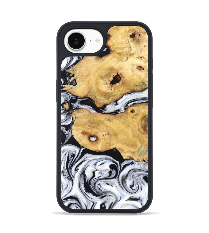 iPhone 16e Wood Phone Case - Starla (Black & White, 831994)