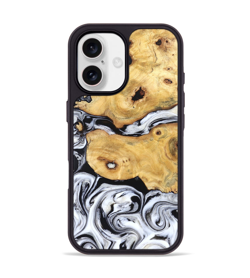 iPhone 17 Wood Phone Case - Starla (Black & White, 831994)