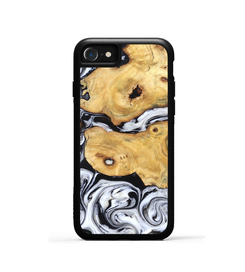 iPhone SE Wood Phone Case - Starla (Black & White, 831994)