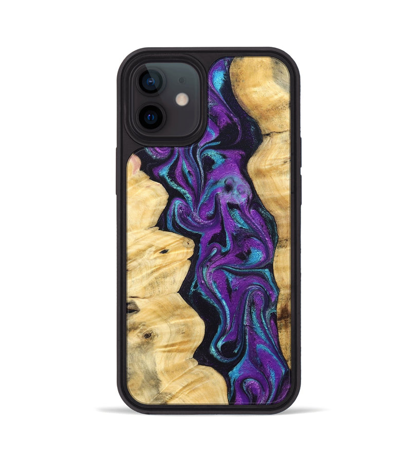 iPhone 12 Wood Phone Case - Lutie (Purple, 831995)