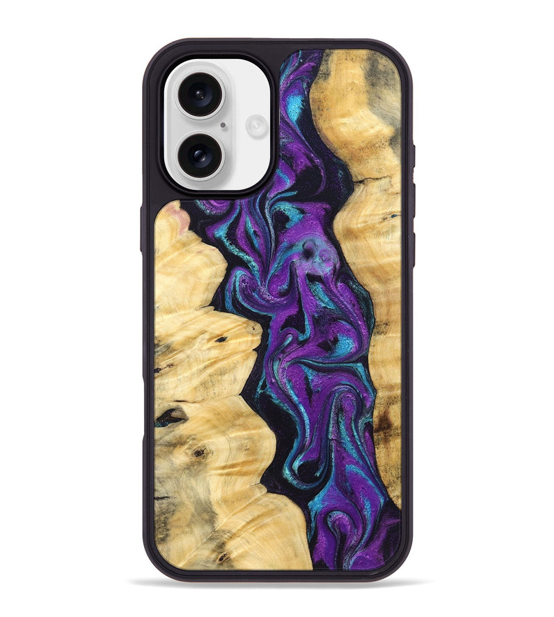 iPhone 16 Plus Wood Phone Case - Lutie (Purple, 831995)