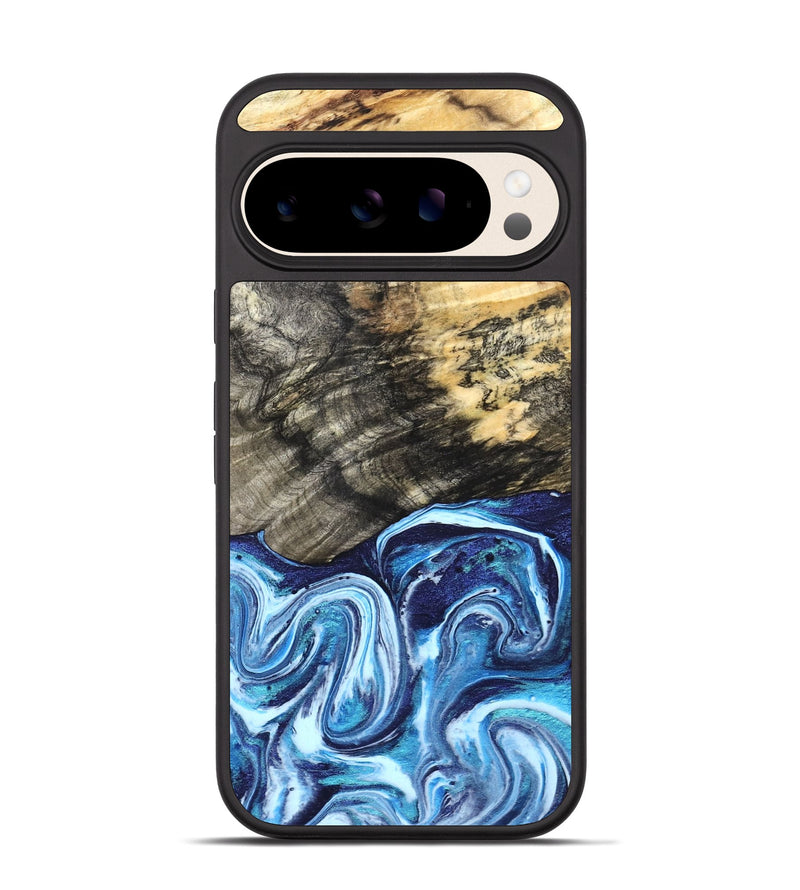 Pixel 10 Wood Phone Case - Aleyna (Blue, 832003)