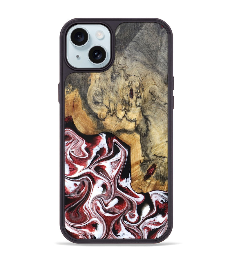 iPhone 15 Plus Wood Phone Case - Watson (Red, 832121)