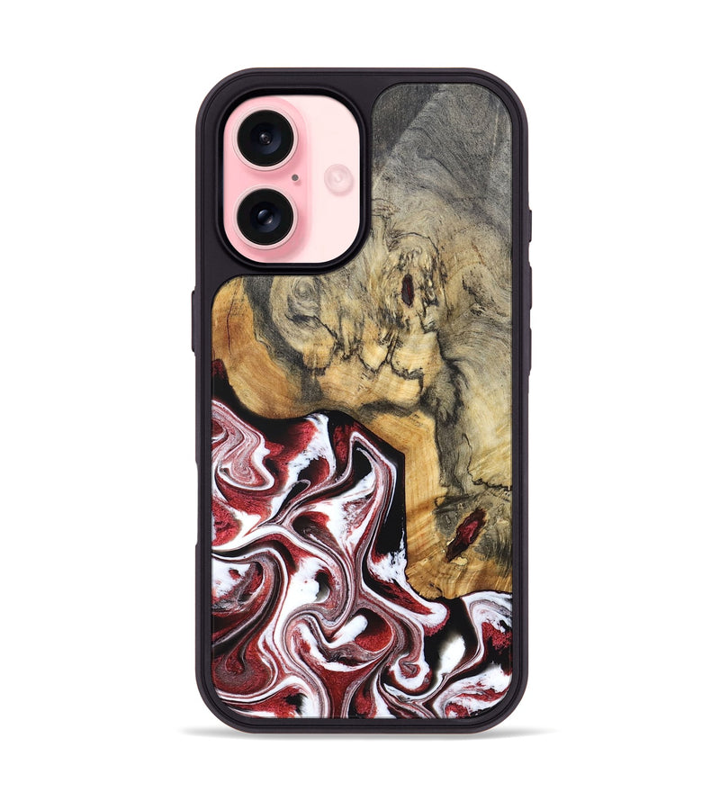 iPhone 16 Wood Phone Case - Watson (Red, 832121)