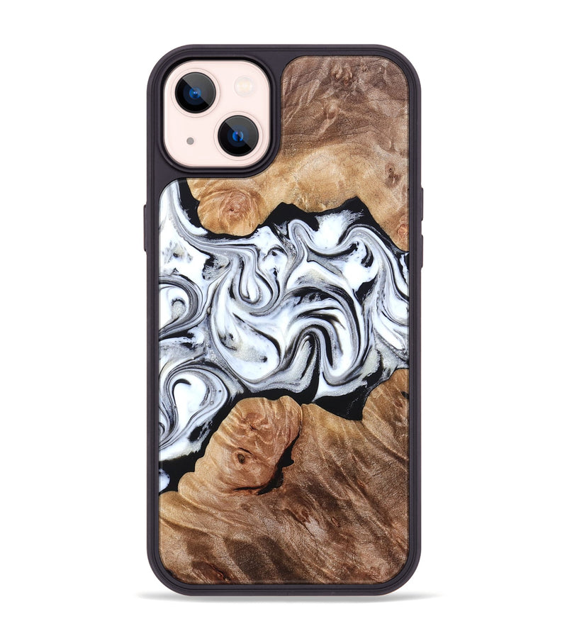 iPhone 14 Plus Wood Phone Case - Dian (Black & White, 832128)