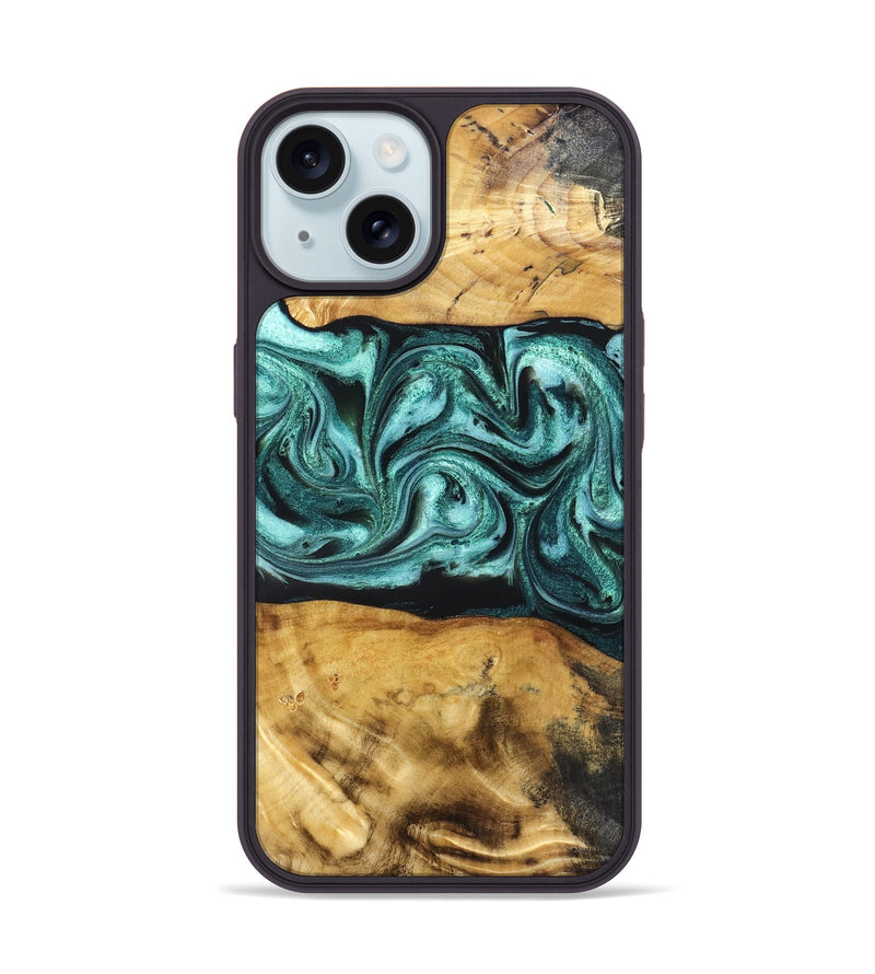 iPhone 15 Wood Phone Case - Osman (Green, 832151)