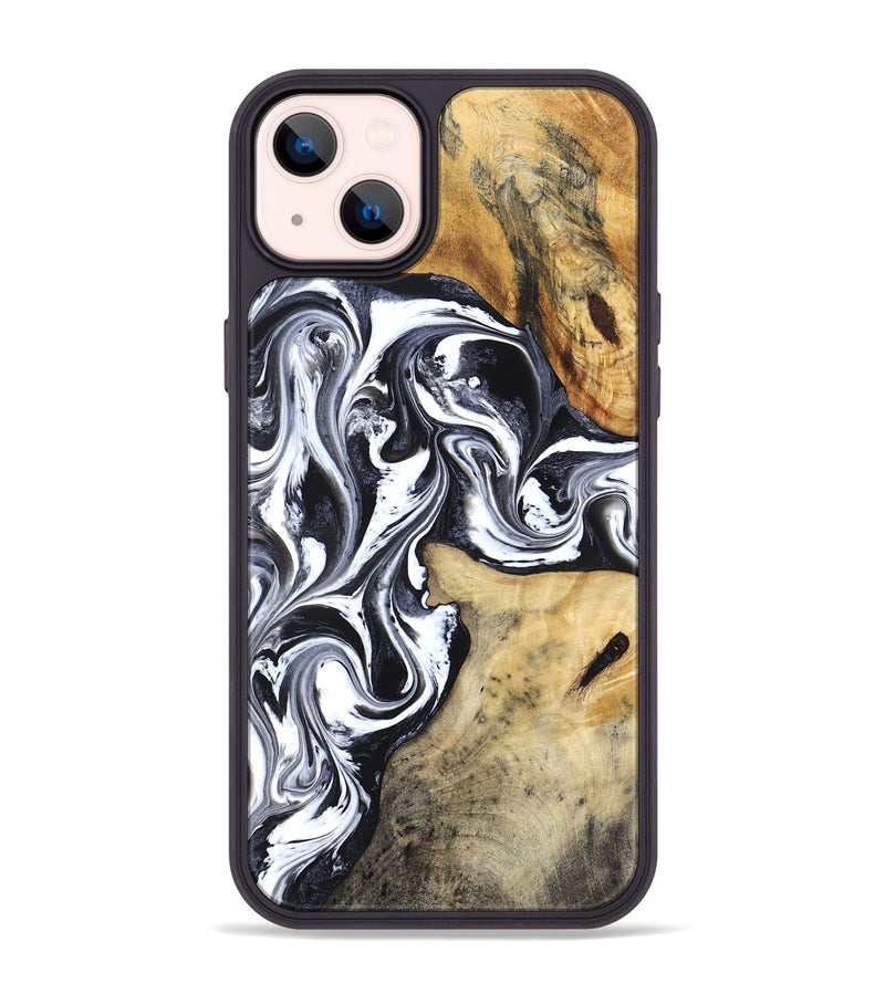 iPhone 14 Plus Wood Phone Case - Jaelynn (Black & White, 832796)