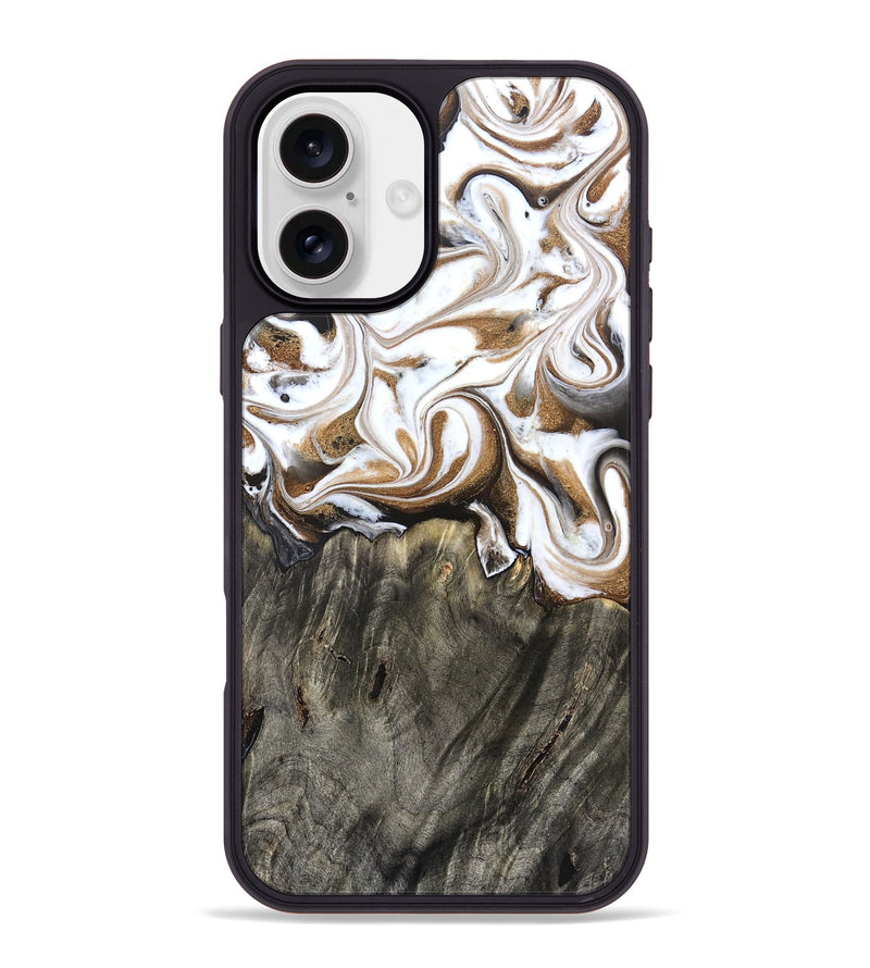iPhone 16 Plus Wood Phone Case - Zaire (Black & White, 832957)