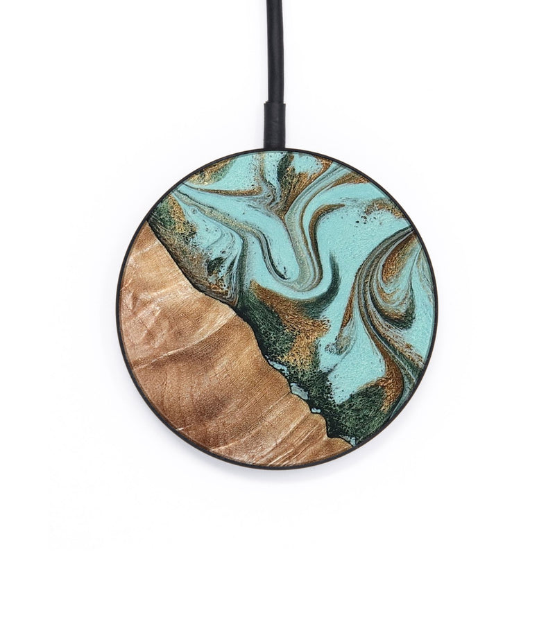 Circle Wood Wireless Charger - Draven (Green, 832995)