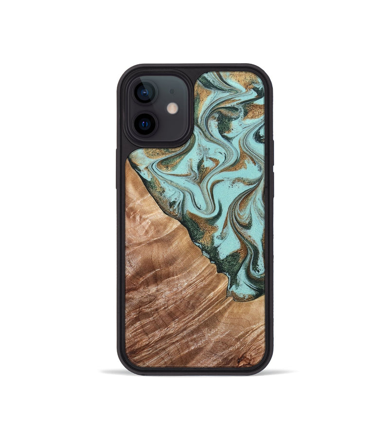 iPhone 12 mini Wood Phone Case - Draven (Green, 832995)