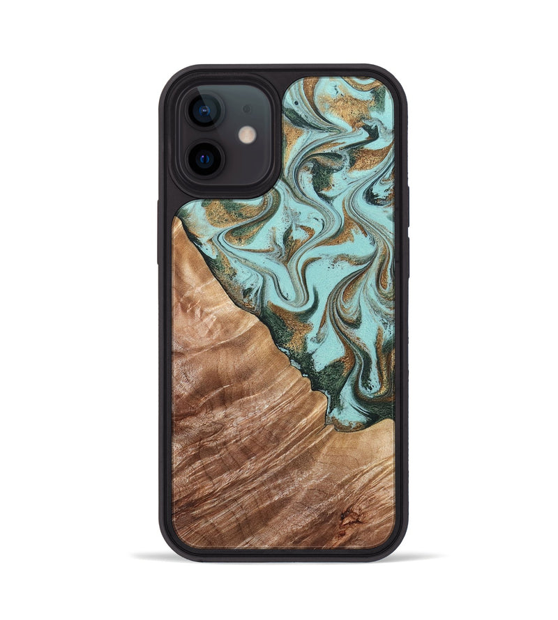 iPhone 12 Wood Phone Case - Draven (Green, 832995)
