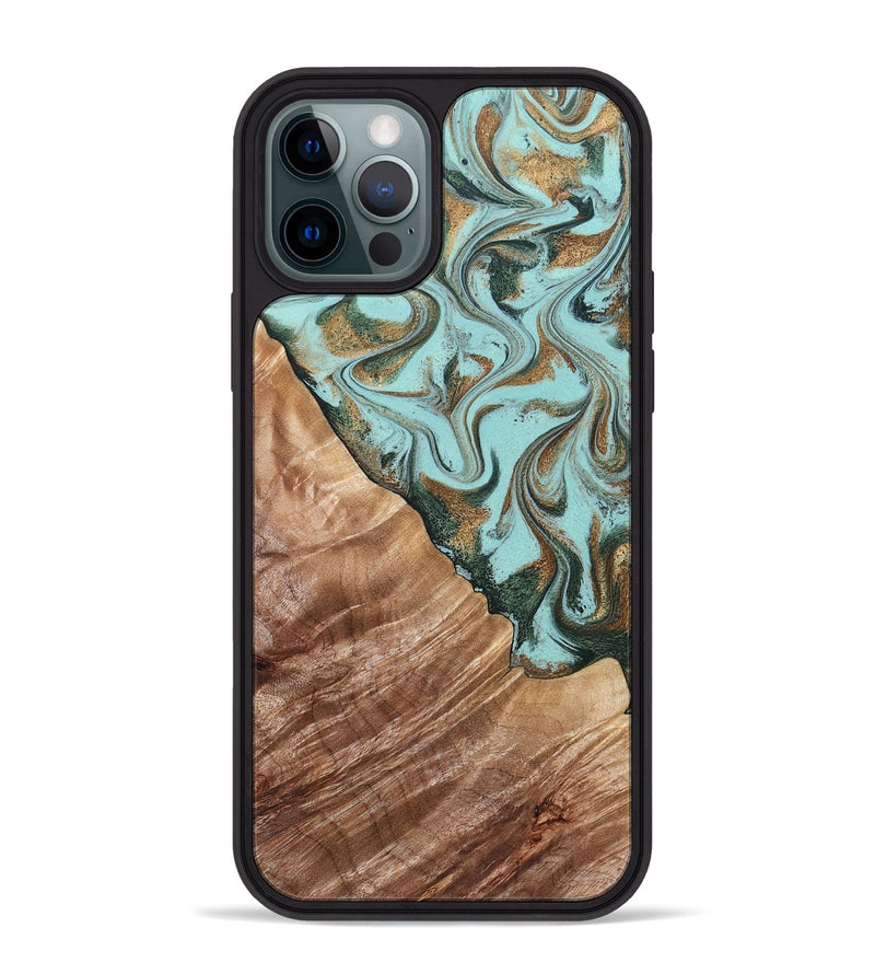 iPhone 12 Pro Max Wood Phone Case - Draven (Green, 832995)