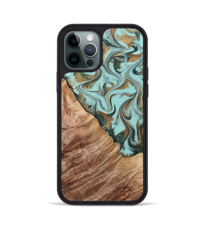 iPhone 12 Pro Wood Phone Case - Draven (Green, 832995)