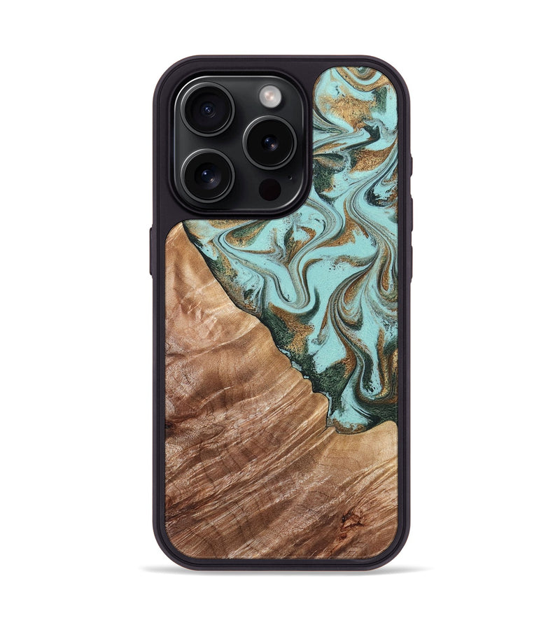 iPhone 15 Pro Wood Phone Case - Draven (Green, 832995)