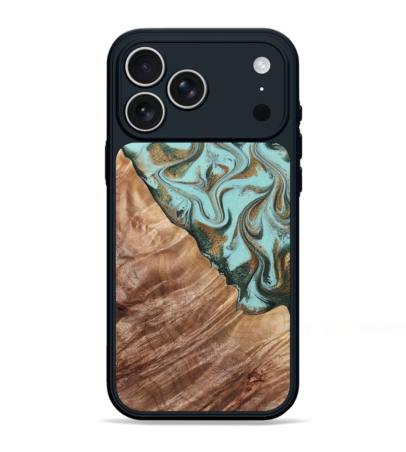 iPhone 17 Pro Max Wood Phone Case - Draven (Green, 832995)