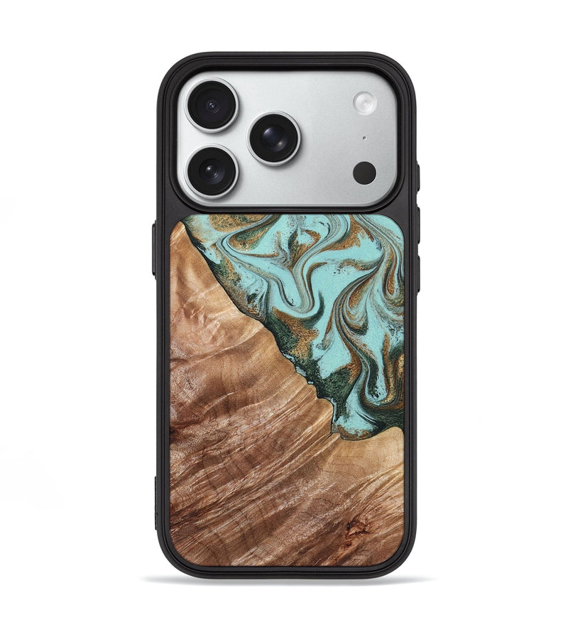 iPhone 18 Pro Wood Phone Case - Draven (Green, 832995)