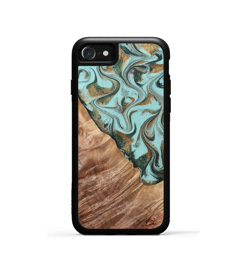 iPhone SE Wood Phone Case - Draven (Green, 832995)
