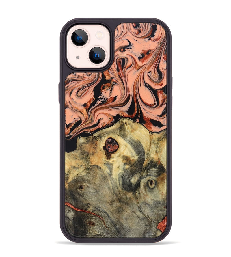 iPhone 14 Plus Wood Phone Case - Dorris (Red, 833264)