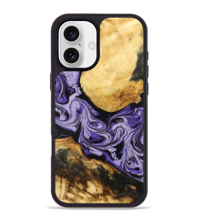 iPhone 16 Plus Wood Phone Case - Shelton (Purple, 833276)
