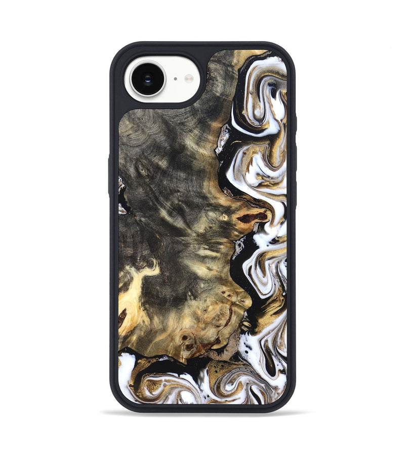 iPhone 16e Wood Phone Case - Elvin (Black & White, 833285)