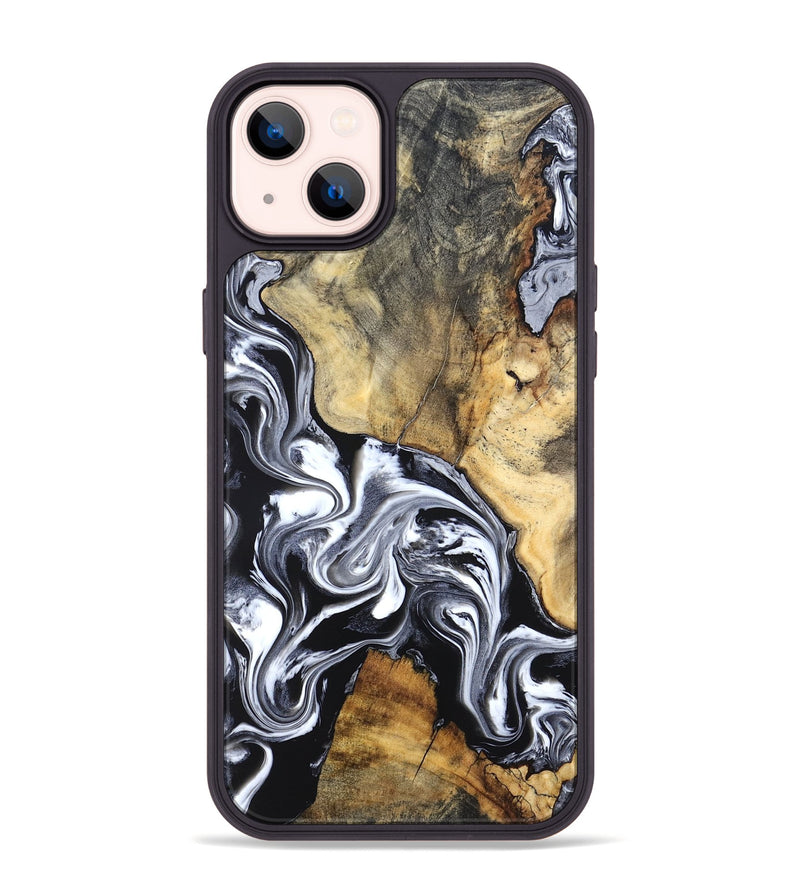 iPhone 14 Plus Wood Phone Case - Shelby (Black & White, 833375)