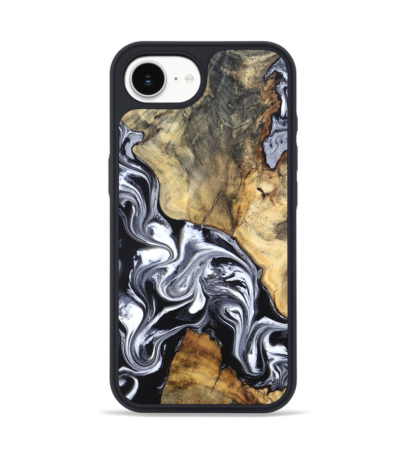 iPhone 16e Wood Phone Case - Shelby (Black & White, 833375)