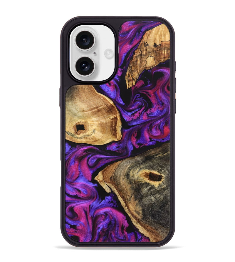 iPhone 16 Plus Wood Phone Case - Zora (Purple, 833382)