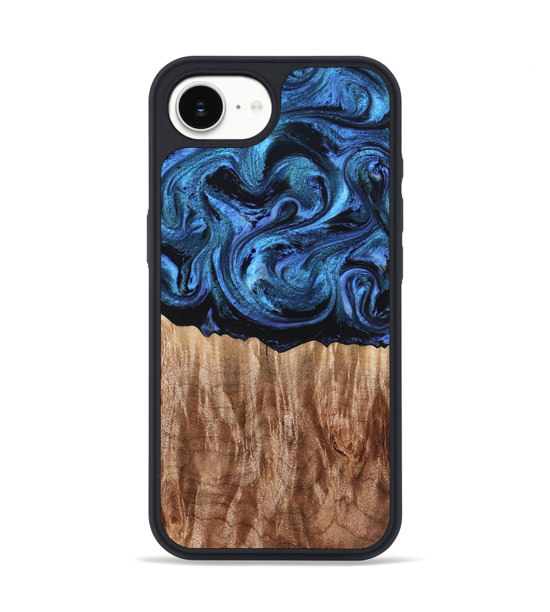 iPhone 16e Wood Phone Case - Guy (Blue, 833574)