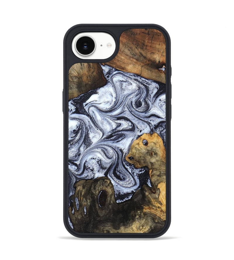 iPhone 16e Wood Phone Case - Kaycee (Black & White, 833603)