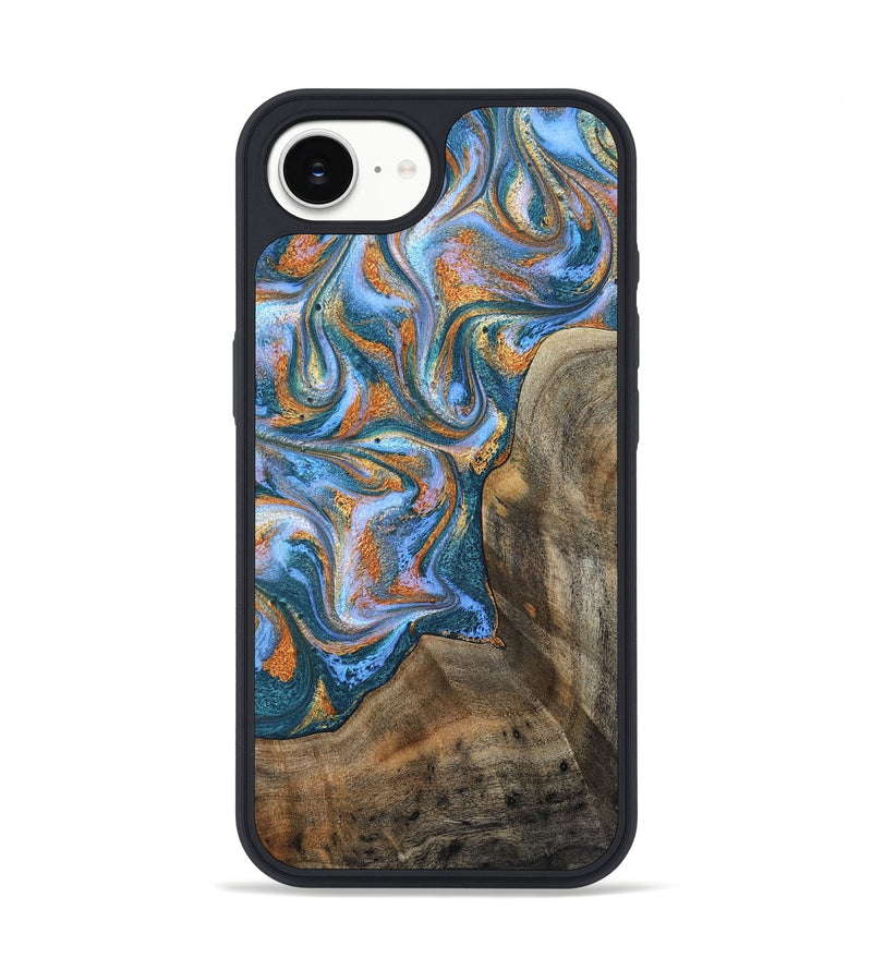 iPhone 16e Wood Phone Case - Sheldon (Teal & Gold, 834060)