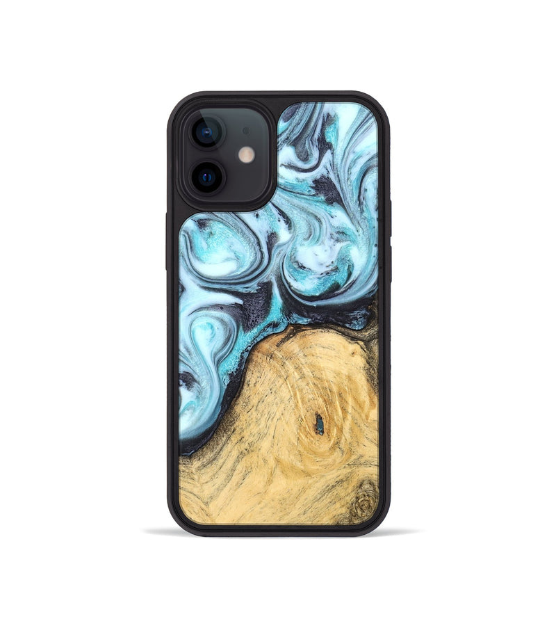 iPhone 12 mini Wood Phone Case - Gail (Blue, 834077)
