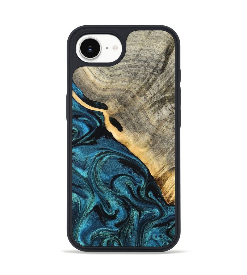 iPhone 17e Wood Phone Case - Moshe (Blue, 834082)