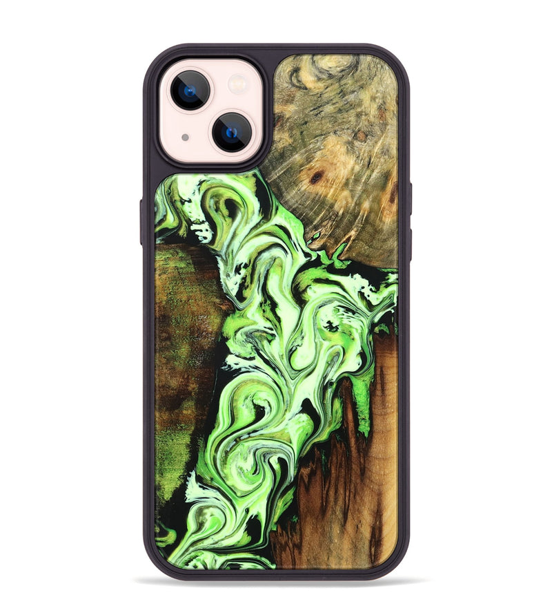 iPhone 14 Plus Wood Phone Case - Harry (Green, 834236)